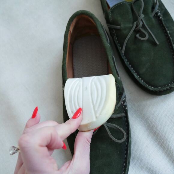 65 Johnnie-O Men’s Get-away driver  olive green suede driving moccasin slip-on - Picture 3 of 9